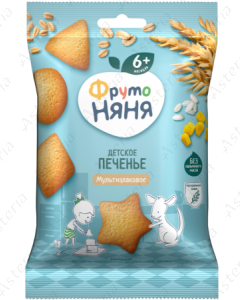 Фруто Няня Печенье мультизлаковое 50г