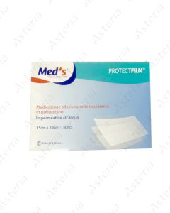 Meds Protect Film Sterile transparent film St. transparent polyurethane Adhesive film Dressing 15x20cm N50
