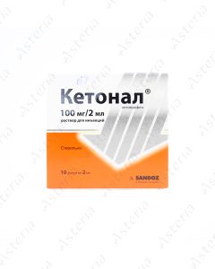 Ketonal intermuscularly, intravenously100mg- 2ml N10
