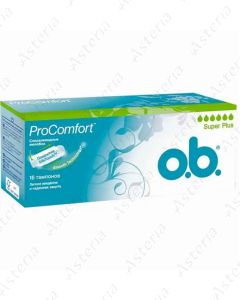 O.B Hygienic Tampon ProComfort Super Plus N16