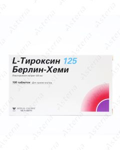 L-Tyroxine tablets 125 mcg N100
