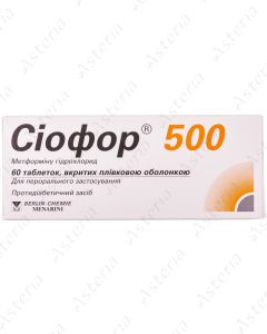 Siofor coated tablets 500mg N 60