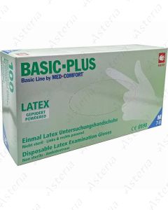 Glove M nonsterile latex white with talcum powder N100 01012