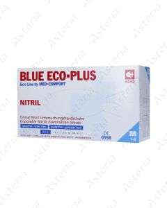 Glove M nonsterile nitrile blue without talc N100 01198
