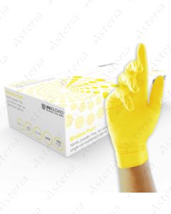 Glove L nonsterile nitrile yellow lemon without talc N100 01189