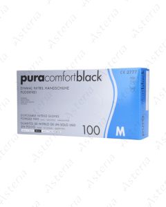 Glove M nonsterile nitrile black without talc N100 118-038