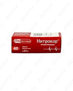 Nitrocor tablets 0.5 mg N40