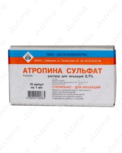 Atropin sulfat amp. 0,1% 1ml N10