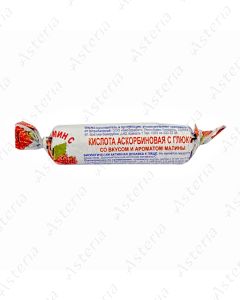 Ascorbic acid with glucose, Raspberry Flavor, tablets N10