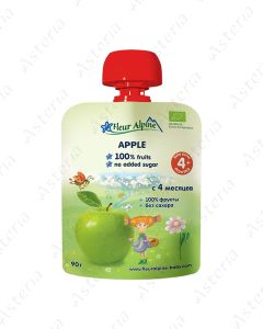 Fleur Alpine Organic mashed pouch apple 90g