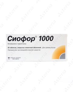 Siofor coated tablets 1000mg N60