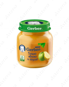 Gerber puree pouch apple pear 130g