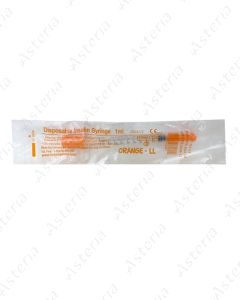 Syringe insuline Orange 100U 1ml 30G N1