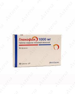 Glucophage coated tablets 1000mg N30
