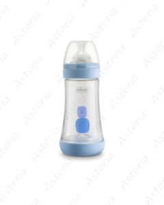Chicco plastic feeding bottle Perfect 5 blue 2M+ 240ml