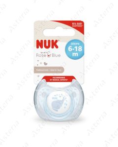 Nuk pacifier silicone Rose & Blue 6-18M+ N1