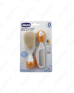 Chicco comb and natural brush orange 0M+