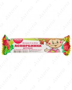 Ascorbinca chewable tablet raspberry 25mg N10