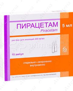 Piracetam 20%- 5ml N10 intravenously, intramuscularly