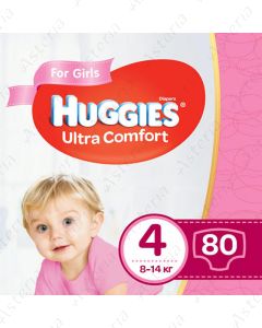 Huggies Ultra Comfort N4 տակդիր աղջիկ 8-14կգ N80